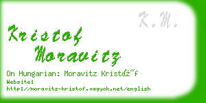 kristof moravitz business card